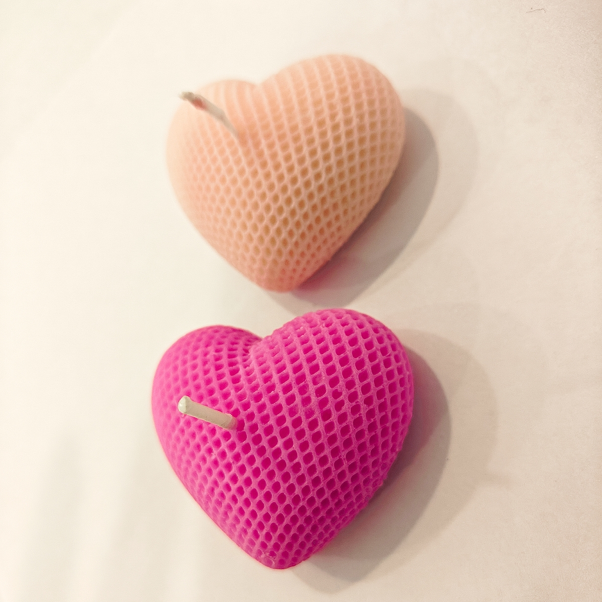 Two heart candle