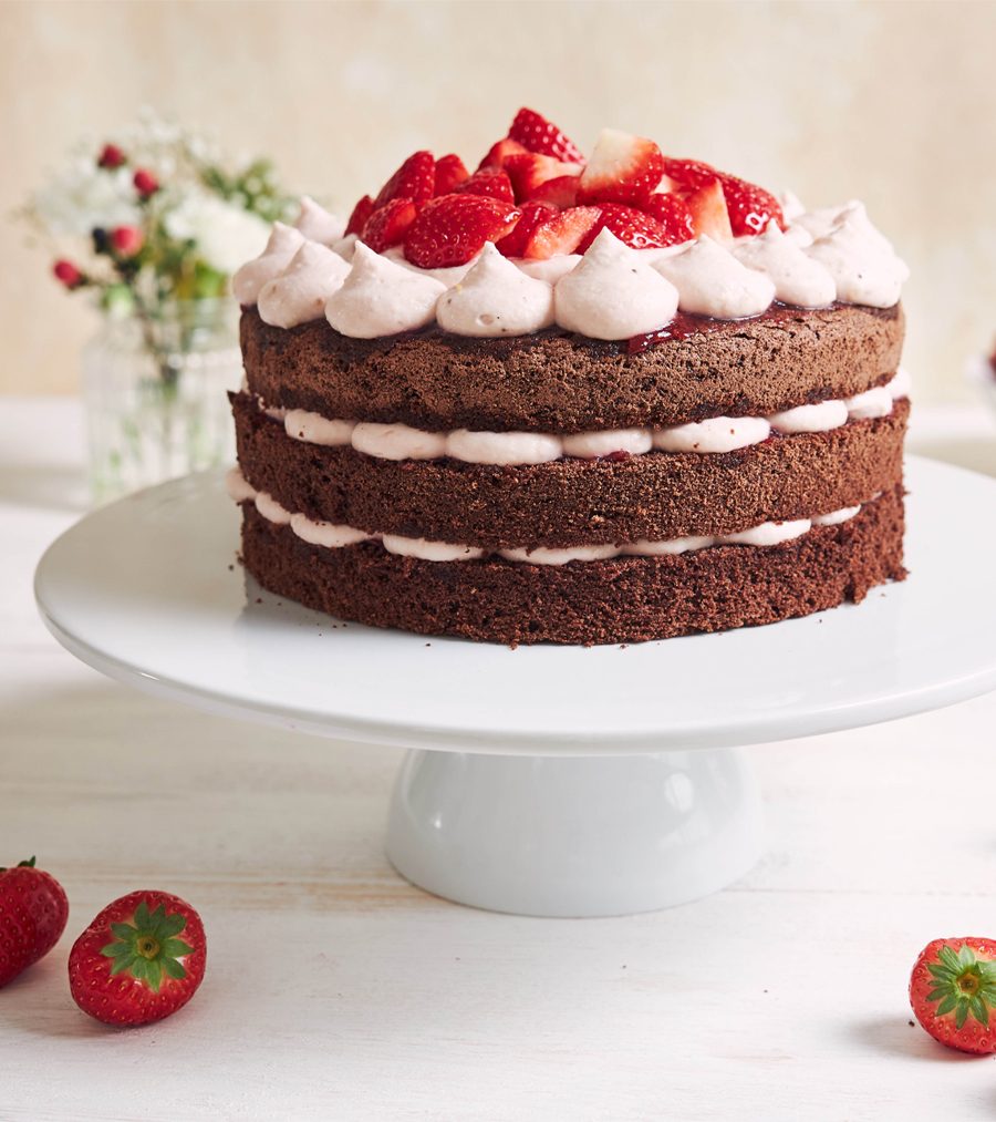 Sweet Cake with chocolate & berry