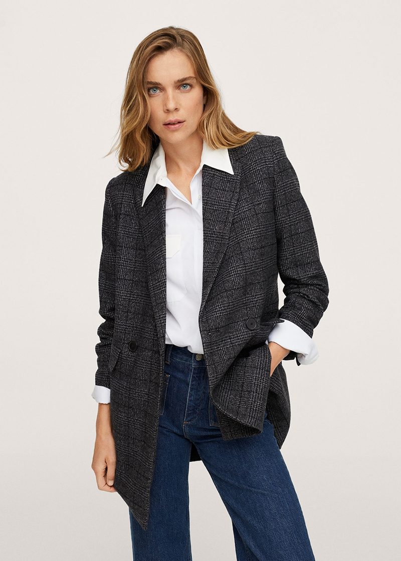 Blazer with patch pockets